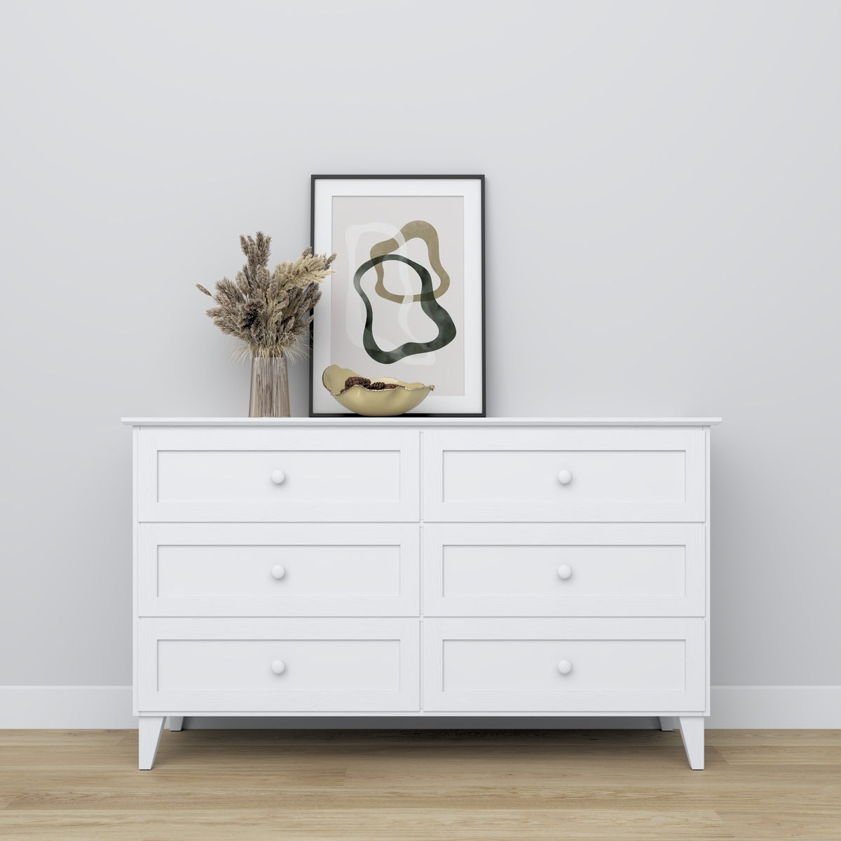 Kommode 6S 154 Scandi Holz in Wunschfarbe RAL/NCS – Massivholz, Nizio