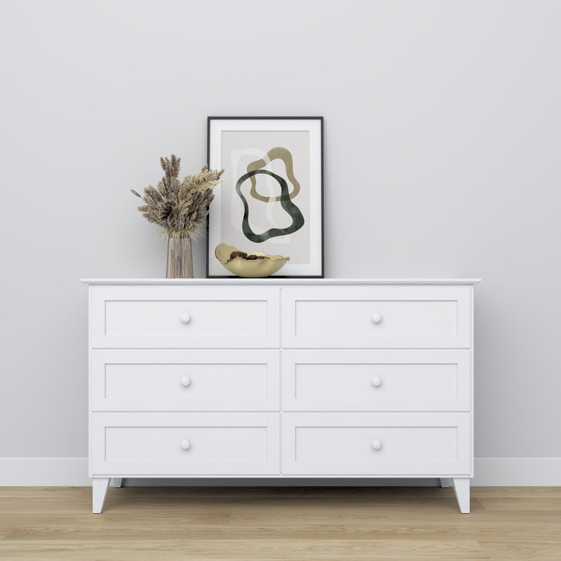 Kommode 6S 154 Scandi Holz in Wunschfarbe RAL/NCS – Massivholz, Nizio