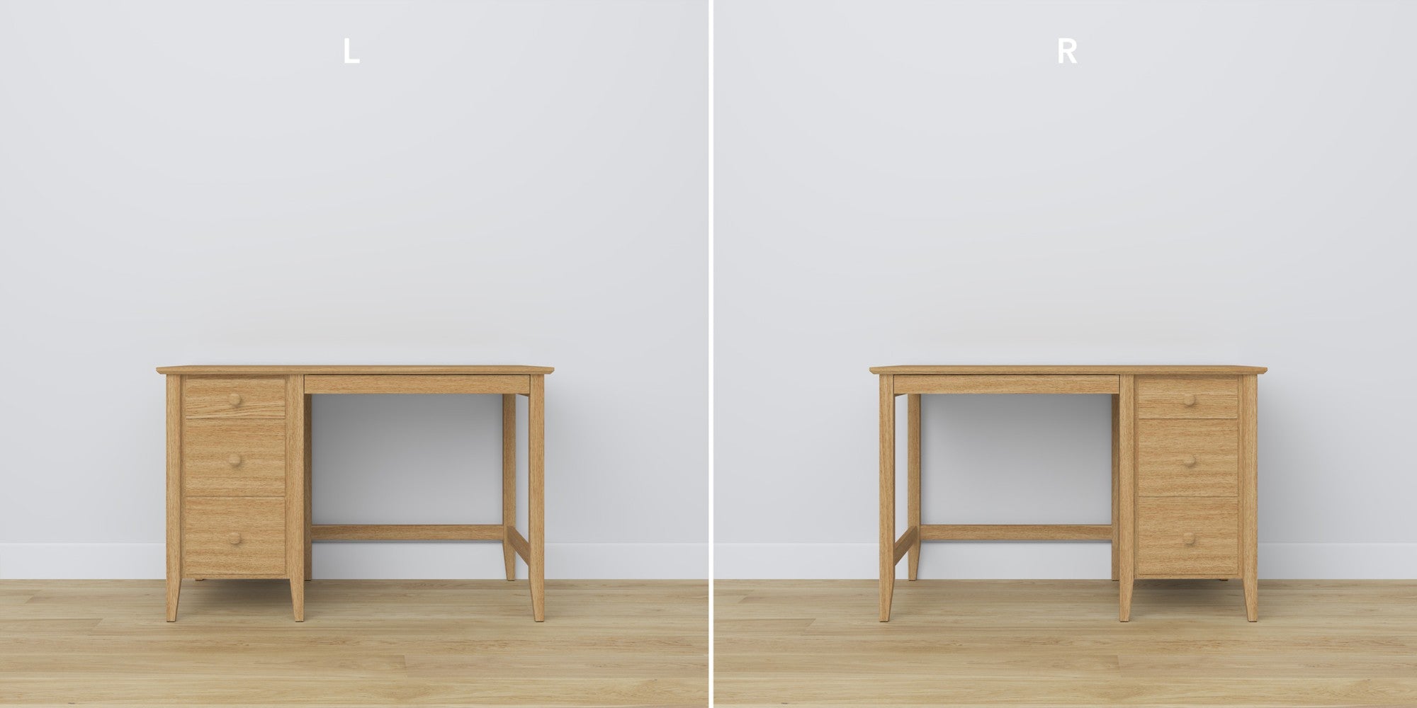 Schreibtisch 3S Eiche Natureiche im Arbeitszimmer – skandinavische Einrichtung, Nizio