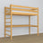 Hochbett mit Schreibtisch Kiefer natur aus Holz – Maße, Nizio Home