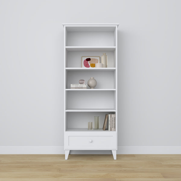 bookcase 1S 80 Scandi wooden in custom RAL/NCS color – solid wood, Nizio