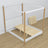 Bett mit Baldachin Weiß-Eiche aus Holz – Seitenansicht, Scandi-Stil