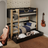 Etagenbett mit Schublade Holz Schwarz-Eiche – Kinderzimmer, Massivholz, scandi