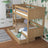 Natural Oak Bunk Bed with Drawer – Oak Safety Rail and Ladder, Nizio