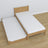 Bed with mattress drawer natural oak made of oak – dimensions, Nizio