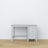 Bureau 3S gris en bois – vue de côté, profondeur du plateau