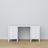 Bureau 6S en bois blanc – tiroirs ouverts, rangements pour documents