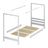 Bett natureiche mit Baldachin – Eichenverbindungen, Nahaufnahme, Nizio Home