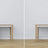 Bureau 3S en bois blanc avec chêne – tiroirs ouverts, rangements pour documents