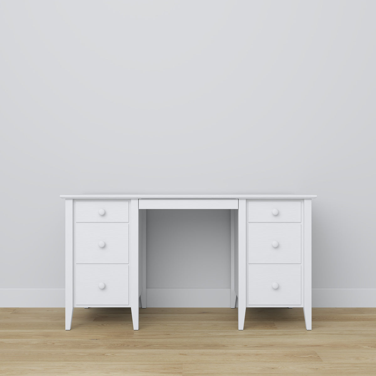 bureau 6S Scandi en bois dans la couleur sur commande RAL/NCS – bois massif, Nizio