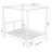 Lit double blanc avec baldaquin w chambre – décoration scandinave
