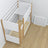 White and Oak Wooden Bunk Bed – Slatted Frame, Durable Joinery Joints