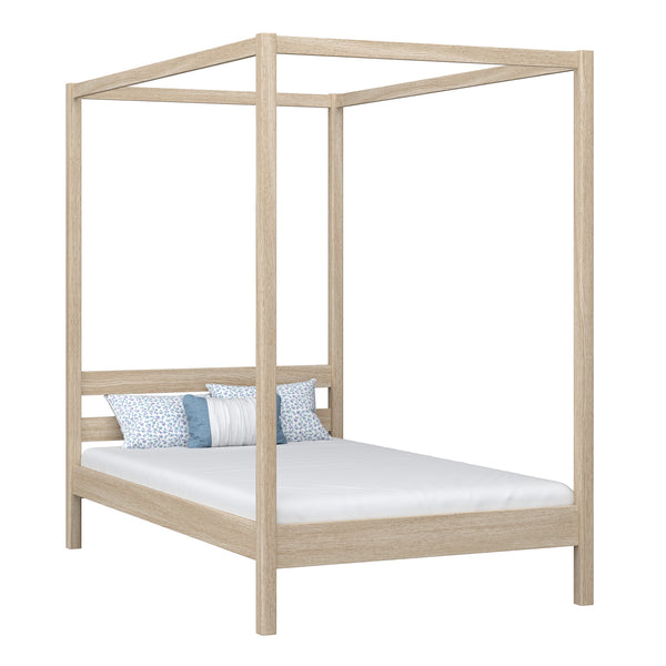 Oak canopy bed bleached oak – child’s room, Scandinavian style, Nizio