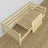 Sofa-lit en bois pin incolore – vue de la tête de lit, chambre d'enfant