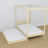 Wooden clear pine canopy bed – extended drawer, guest sleeping space