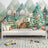 Lit simple en bois gris – vue de côté, proportions du meuble