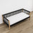Sofa-Bett schwarz mit Eiche im Kinderzimmer – Scandi-Einrichtung, Holz