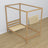 Oak canopy bed natural oak – scandi child’s room arrangement