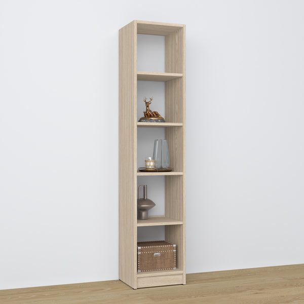 Bookcase oak bleached oak – living room and office, solid wood, Scandinavian style Nizio