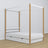 Wooden canopy bed white-oak – decorative frame, child’s room