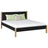 Doppelbett Holz Schwarz-Eiche – Schlafzimmer, Massivholz, skandinavischer Stil