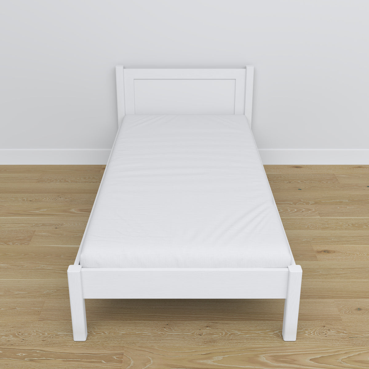Lit blanc en bois – dimensions et schéma, Nizio Home