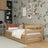 Sofa-lit chêne naturel z tiroir na matelas – en chêne, Nizio Home
