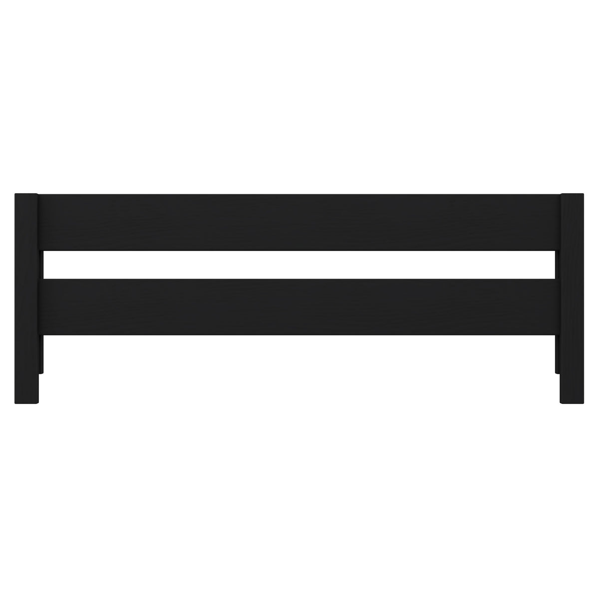 Safety rail black – wooden, front view, Nizio Home