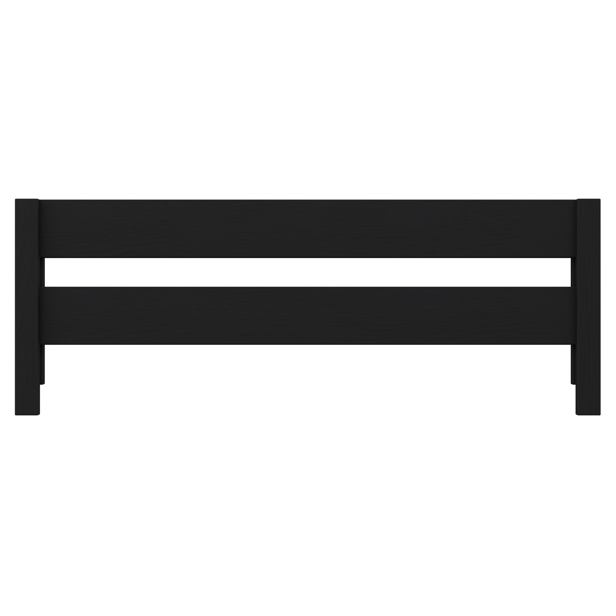 Safety rail black – wooden, front view, Nizio Home