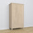 Schrank 2D1S gebleichte Eiche im Schlafzimmer – skandinavische Einrichtung, Eichenholz, Nizio