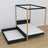 Wooden black-oak canopy bed – decorative frame, child’s room