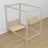 Oak canopy bed bleached oak – scandi child’s room arrangement