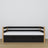 Sofabett mit Schublade schwarz-eiche aus Holz – Maße und Schema, Nizio
