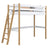 Hochbett aus Holz, Weiß-Eiche – Kinderzimmer, Massivholz, Scandi-Stil
