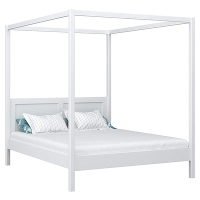 Double bed with canopy N02 wooden in custom RAL/NCS color – solid wood, Nizio