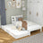 Lit blanc z tiroir na dodatkowy matelas – en bois, pour enfants Nizio