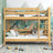 Etagenbett Kiefer natur – Holzleiter und Schutzgitter, Nizio Home