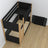 Etagenbett mit Schublade Schwarz-Eiche aus Holz – skandinavisches Design, Nizio