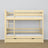 Lit superposé avec tiroir pin incolore en bois – design scandinave, Nizio
