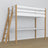 Lit mezzanine blanc-chêne en bois – vue du dessus na chambre, Nizio