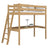Lit mezzanine avec bureau en chêne chêne naturel – chambre d'enfant, scandinave Nizio