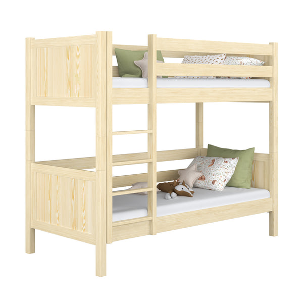 Clear Pine Wooden Bunk Bed – Children’s Room, Solid Wood, Scandinavian Style