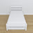 Lit avec tiroir pour matelas blanc en bois – dimensions, Nizio