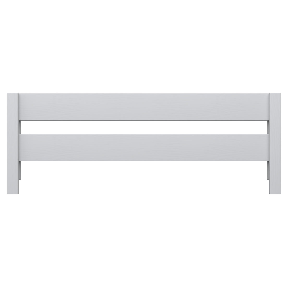 Fall protection rail grey mounted on the bed – close-up