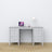 Bureau 6S en bois gris – tiroirs ouverts, rangements pour documents