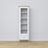 Vitrine mit Schublade Holz weiß mit Eiche 57 cm – Wohnzimmer, skandinavischer Stil Nizio