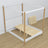 Bett mit Baldachin Weiß-Eiche aus Holz – Schrägansicht, Schlafzimmer