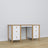 Bureau 6S blanc avec chêne – en bois, plateau large, vue frontale, Nizio