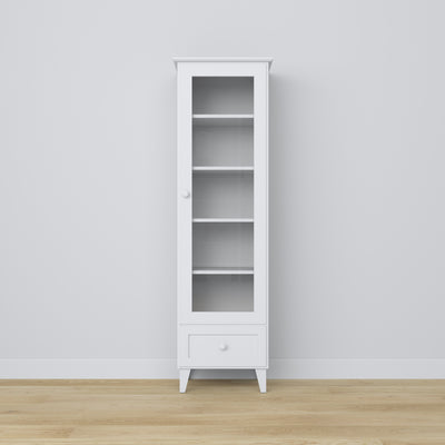 display cabinet 1S 57 Scandi wooden in custom RAL/NCS color – solid wood, Nizio