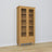 Vitrine 1S 90 pin naturel – en pin, portes vitrées, vue frontale
